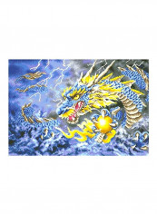 Mythical Dragon Embroidery Kit Blue/Yellow/Brown reviews Mythical Dragon Embroidery Kit Blue/Yellow/Brown