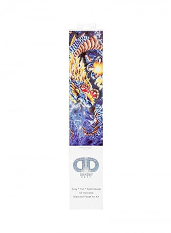 Mythical Dragon Embroidery Kit Blue/Yellow/Brown