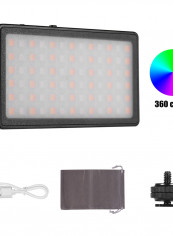 6-Piece Dimmable Video LED Fill Light Kit Black/White
