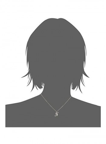 Silver Plated Crystal Studded Pendant Necklace