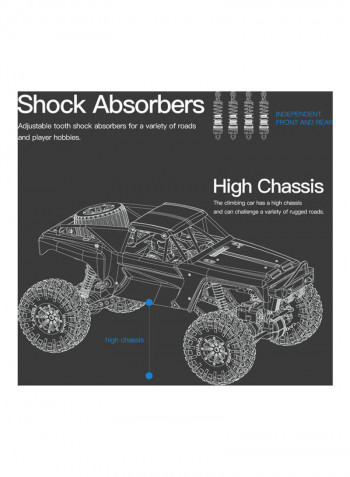 Dual Motor Remote Control RC Car Toy With Battery 49x24x28.5cm
