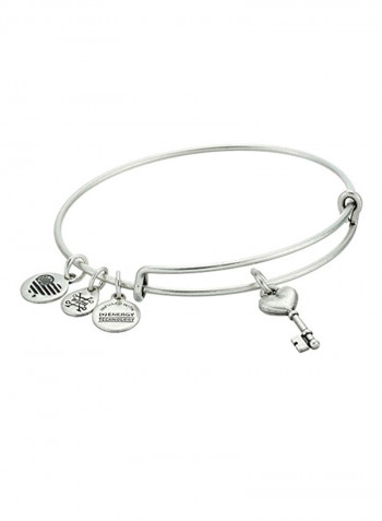 Rafaelian Silver Key To Love Expandable Bracelet