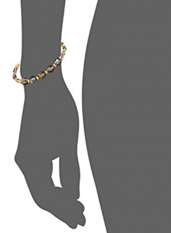 Swarovski Crystal Beaded Gold Plated Charm Bracelet