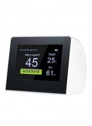 Multi-Functional Air Quality Tester Black/White 100 x 78 x 58millimeter