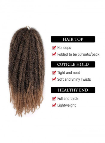 3-Piece Twisted Hair Extension Brown
