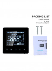 Wi Fi Smart Thermostat LCD Touch Screen Black 10.00X6.00X9.70cm