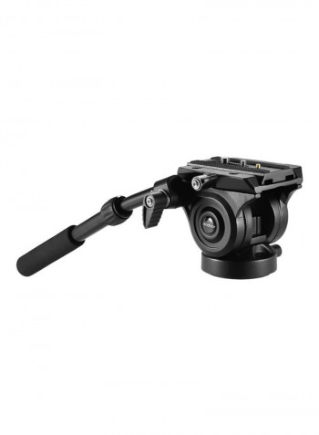 Aluminum Alloy Tripod Head With Quick Release Plate And Handle Kit Black