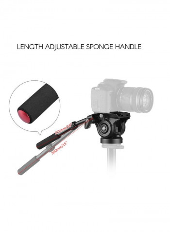 Aluminum Alloy Tripod Head With Quick Release Plate And Handle Kit Black