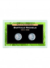 First & Last Buffalo Nickels 1913 & 1938 5X3X1inch