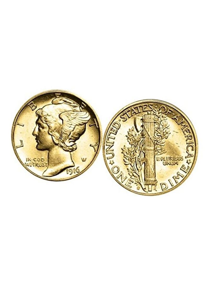 United States Coins Designed Mercury Dime Cufflinks 5X3X1inch