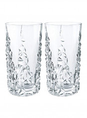 2-Piece Sculpture Long Drink Glass Clear 6.11inch