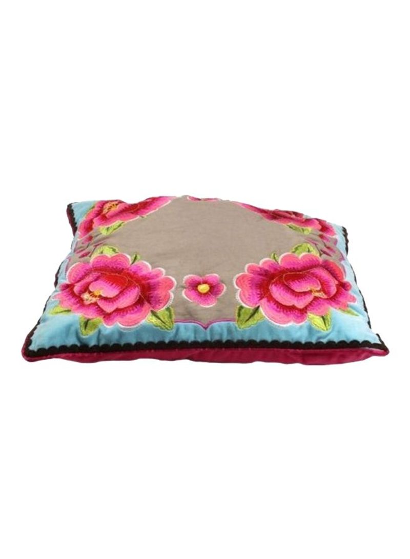 Flower Design Cushion Cover Multicolour 18x18inch