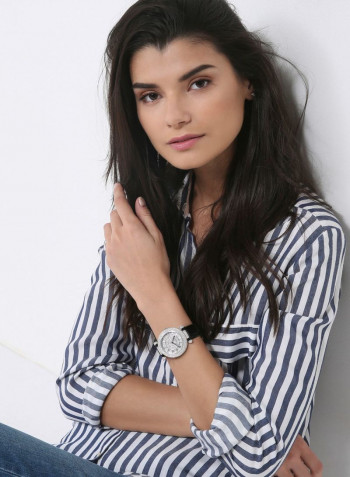 Women's 18K Gold Plated With Crystal Analog Watch P4136