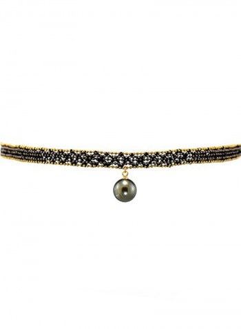 Alloy Pendant Necklace With Pearl