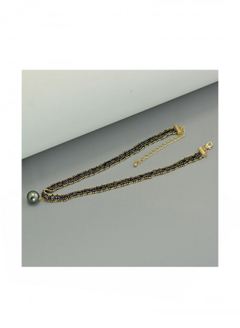 Alloy Pendant Necklace With Pearl