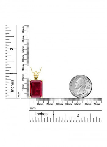 925 Sterling Silver 17.05 Ct Ruby Pendant Necklace