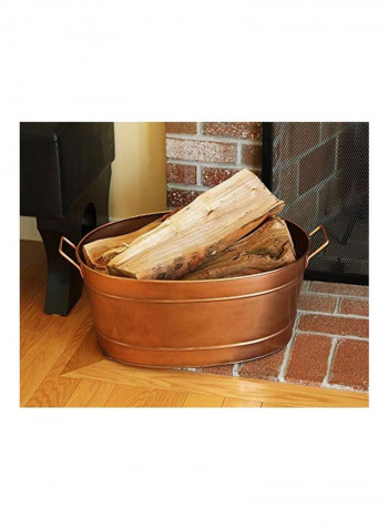 Galvanized Steel Tub Brown