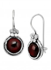 925 Sterling Silver 4 Ct Floral Drop Earrings