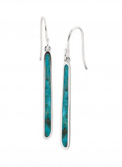 925 Sterling Silver 'Turquoise Drop' Stud Earrings