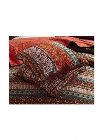3-Piece Patchwork Bedspread And Quilt Set Multicolour Queen