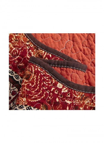 3-Piece Patchwork Bedspread And Quilt Set Multicolour Queen