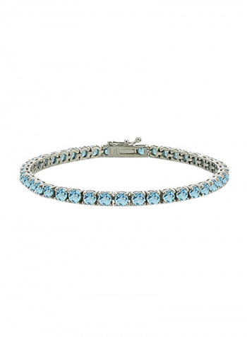 925 Sterling Silver Topaz Studded Bracelet