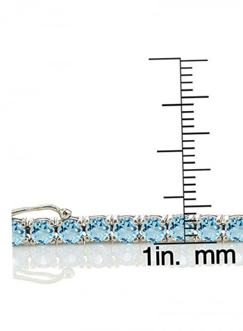 925 Sterling Silver Topaz Studded Bracelet