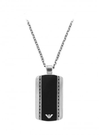 Logo Embossed Pendant Necklace
