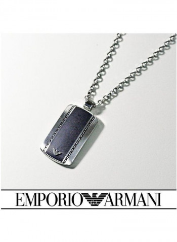 Logo Embossed Pendant Necklace