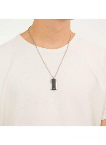 Logo Embossed Pendant Necklace