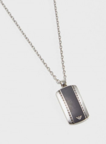 Logo Embossed Pendant Necklace
