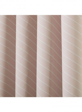 2-Piece Room Darkening Diagonal Stripe Curtain Baby Pink 52 x 96inch
