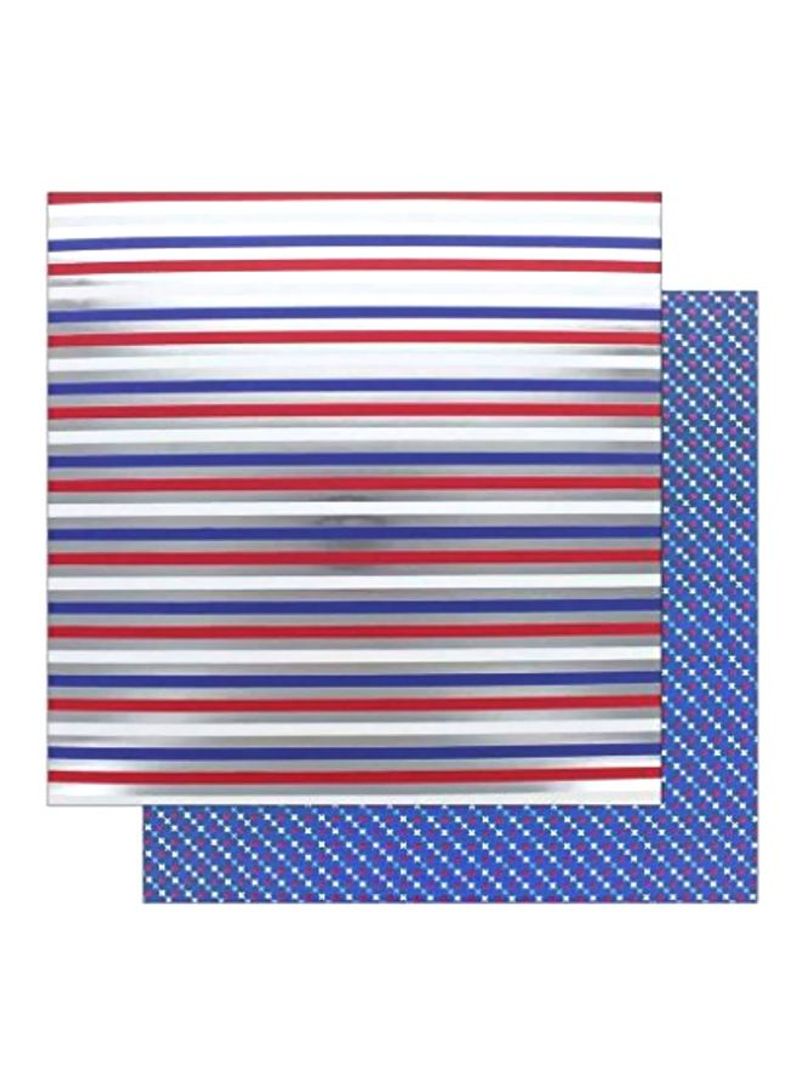 25-Piece Yankee Decorative Paper Set Blue/Red/White