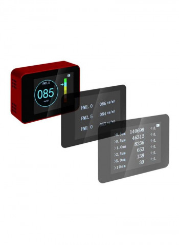 Laser Air Quality Detector Red 7.4x5.4x2.3cm
