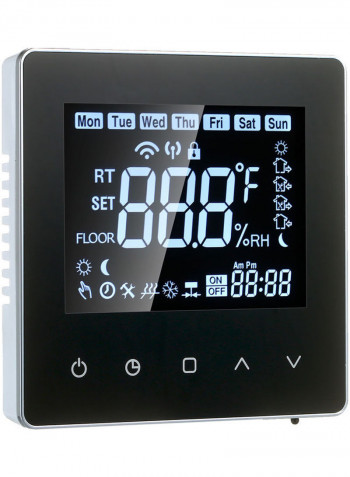 Wi Fi Smart Thermostat LCD Touch Screen Black 10.00X6.00X9.70cm