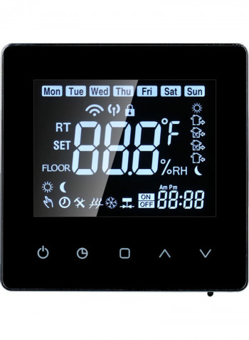 Wi Fi Smart Thermostat LCD Touch Screen Black 10.00X6.00X9.70cm