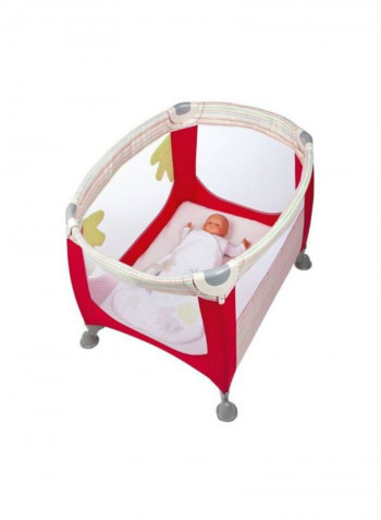 Zoom Travel Cot - Red/White