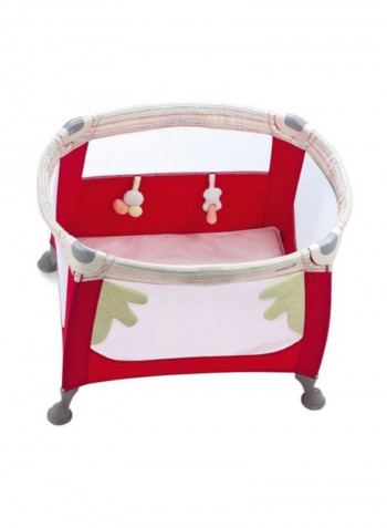 Zoom Travel Cot - Red/White