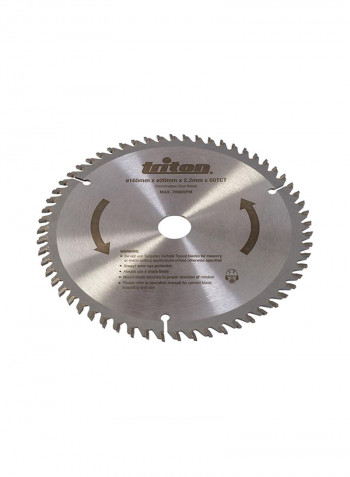 Plunge Track Saw Blade 60T Silver 20millimeter