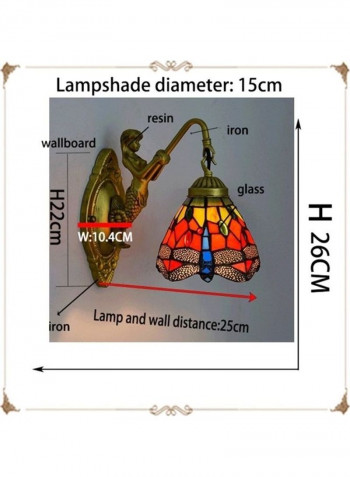 Retro Stained Glass Wall Lamp Multicolour