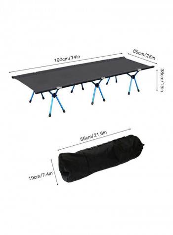 Portable Foldable Camping Cot 190x65x38cm