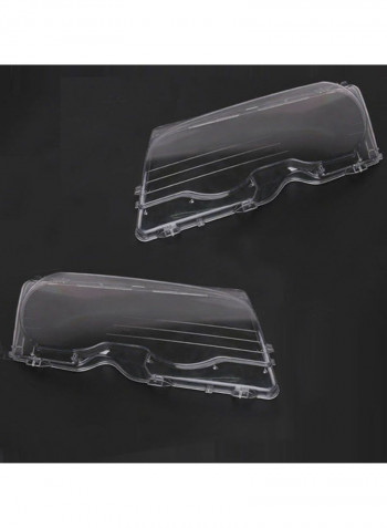 One Pair of Front Headlamp Lens Cover Replacement for BMW E46