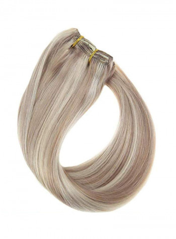 7-Piece Clip-In Straight Hair Extension Blonde