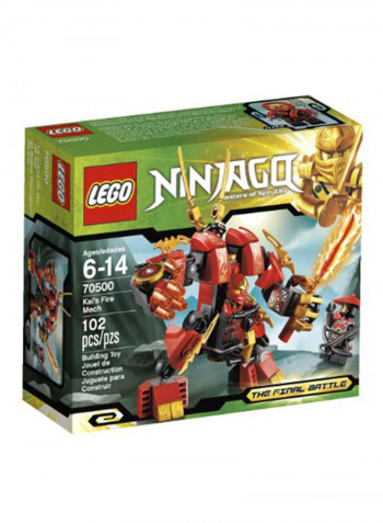 102-Piece Ninjago Kais Fire Mech Building Set 70500