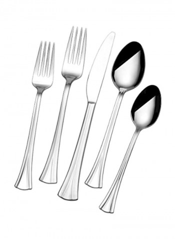 20-Piece Stainless Steel Flatware Set Silver