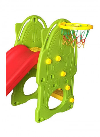 2-In-1 Slide With Basketball Ring, 1.5M 139x27x60centimeter