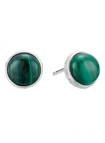 925 Sterling Silver Malachite Stud Earrings