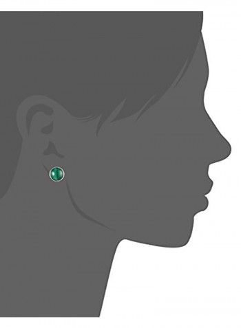 925 Sterling Silver Malachite Stud Earrings