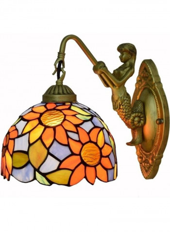 Creative Sun Flower Stained Glass Wall Lamp Multicolour