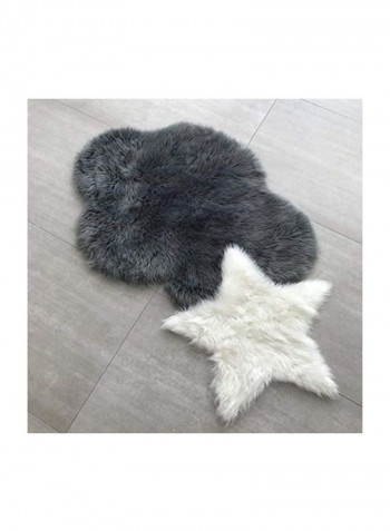 Faux Sheepskin Cloud Area Rug Grey 32x44inch